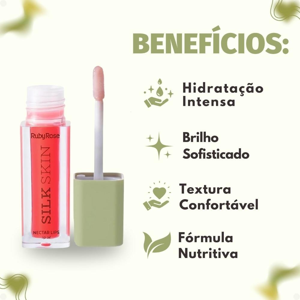 Lip Oil Ruby Rose Silk Skin Nectar Lips Shine Rouge Hb-l6504-1 Shine Rouge 2