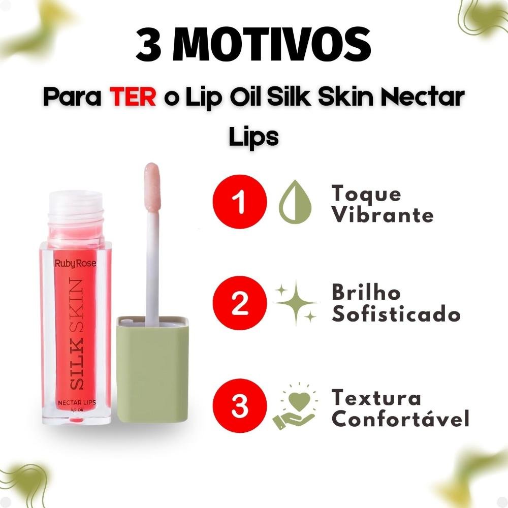 Lip Oil Ruby Rose Silk Skin Nectar Lips Shine Rouge Hb-l6504-1 Shine Rouge 5