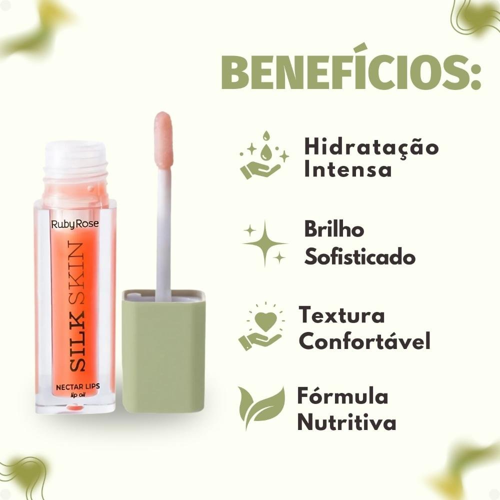 Lip Oil Ruby Rose Silk Skin Nectar Lips Deep Ruby Hb-l6504-2 Deep Ruby 2