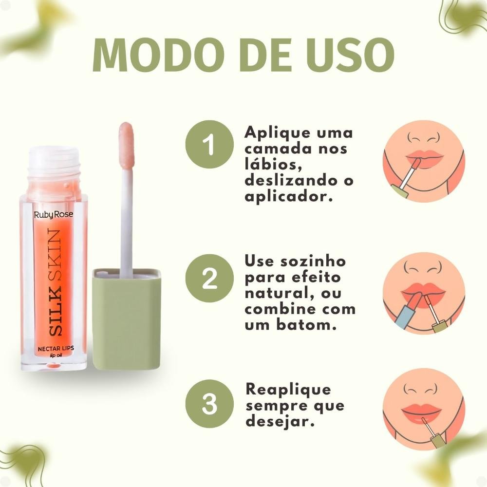 Lip Oil Ruby Rose Silk Skin Nectar Lips Deep Ruby Hb-l6504-2 Deep Ruby 6