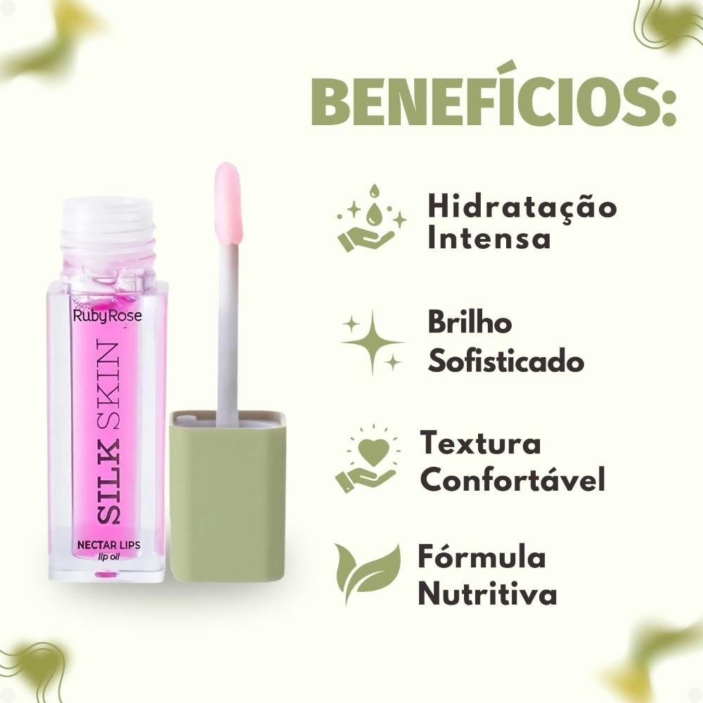 Lip Oil Ruby Rose Silk Skin Nectar Lips Pink Pulse Hb-l6504-3 Pink Pulse 2