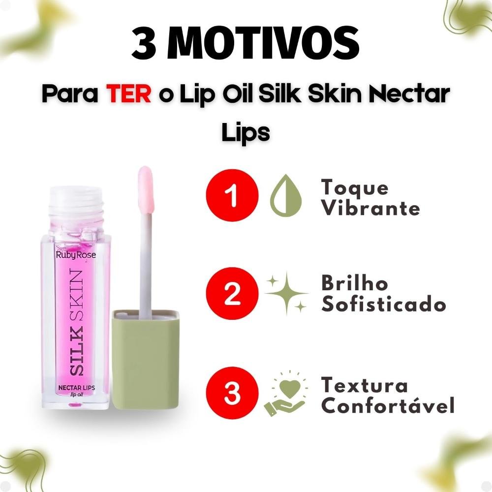 Lip Oil Ruby Rose Silk Skin Nectar Lips Pink Pulse Hb-l6504-3 Pink Pulse 5
