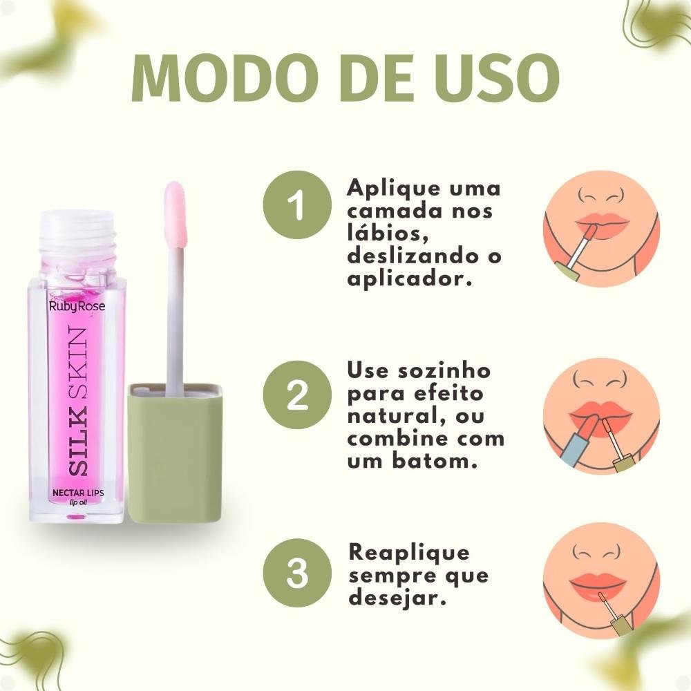 Lip Oil Ruby Rose Silk Skin Nectar Lips Pink Pulse Hb-l6504-3 Pink Pulse 6