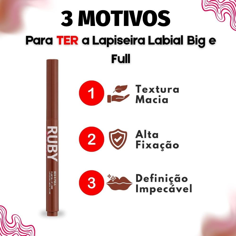 Lapiseira Labial Volume Ruby Kisses Kiss New York Big e Full Nude Laranja 5