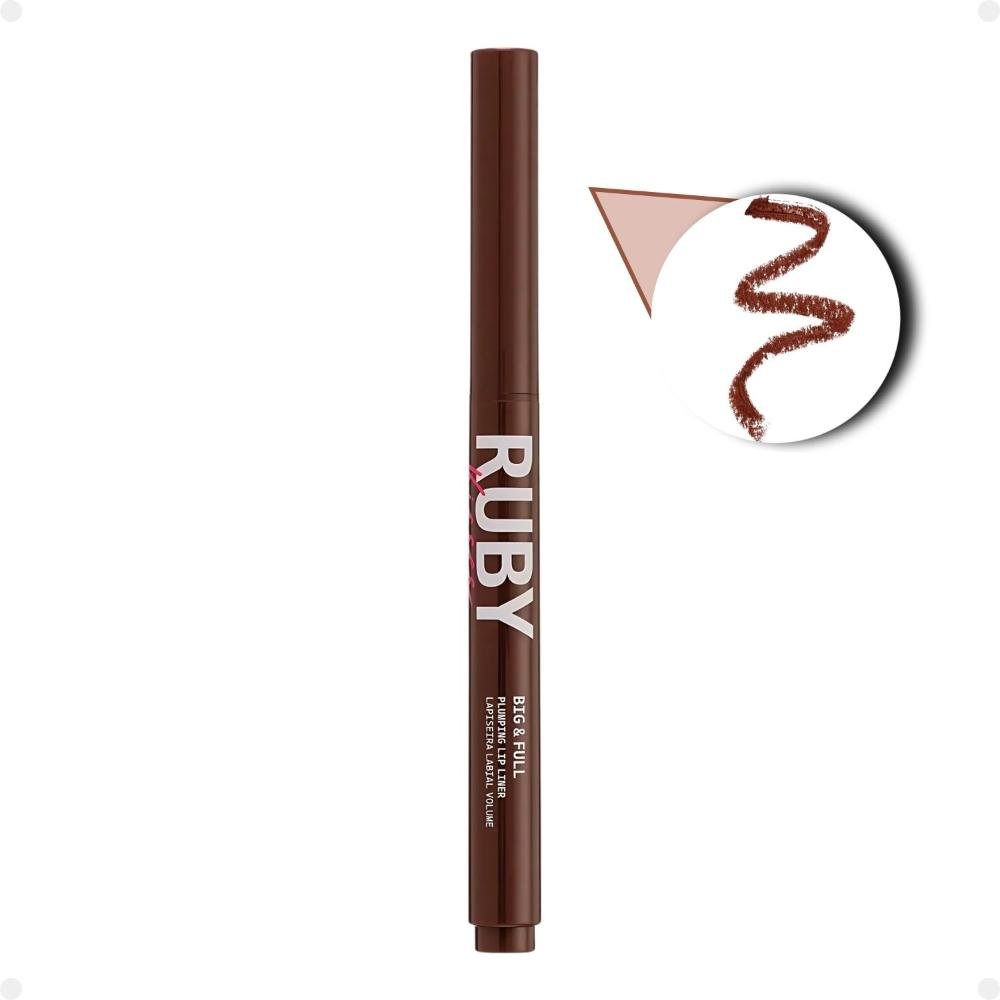 Lapiseira Labial Volume Ruby Kisses Kiss New York Big e Full Warm Brown Roxo 3