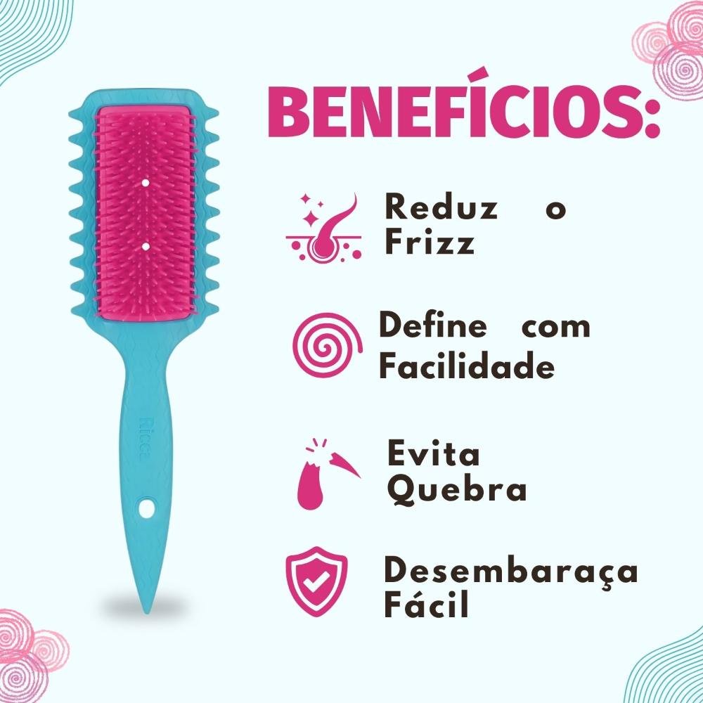 Escova Belliz Ricca Flex Fita Curls Cachos Mais Definidos Cód.2445 ÚNICO 2