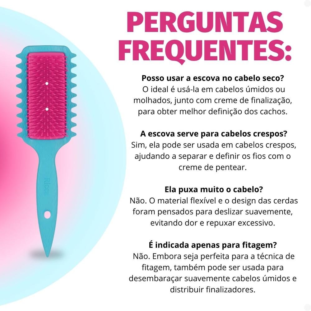 Escova Belliz Ricca Flex Fita Curls Cachos Mais Definidos Cód.2445 ÚNICO 7