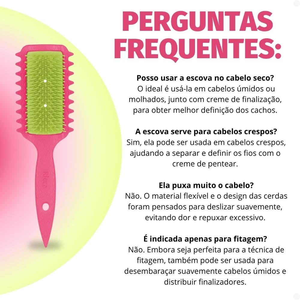 Escova Belliz Ricca Flex Fita Curls Cachos Mais Definidos Cód.2446 ÚNICO 7