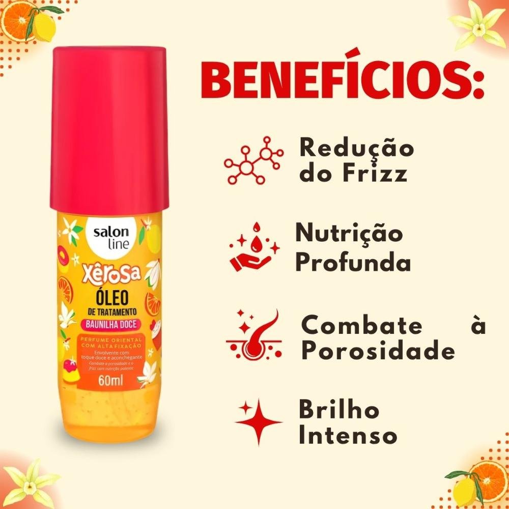 Óleo De Tratamento Capilar Salon Line Xêrosa Baunilha Doce 60ml 60ml 2