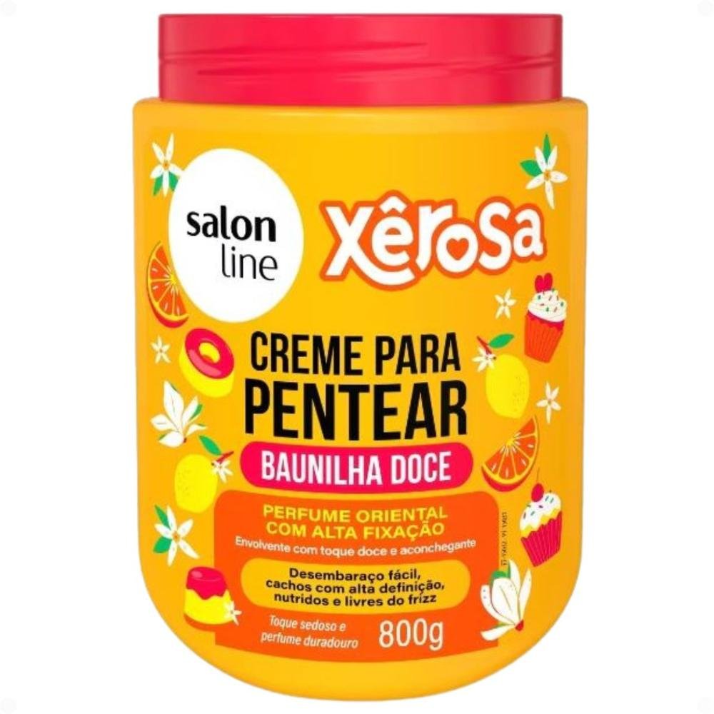 Creme Para Pentear Salon Line Xêrosa Baunilha Doce 800g