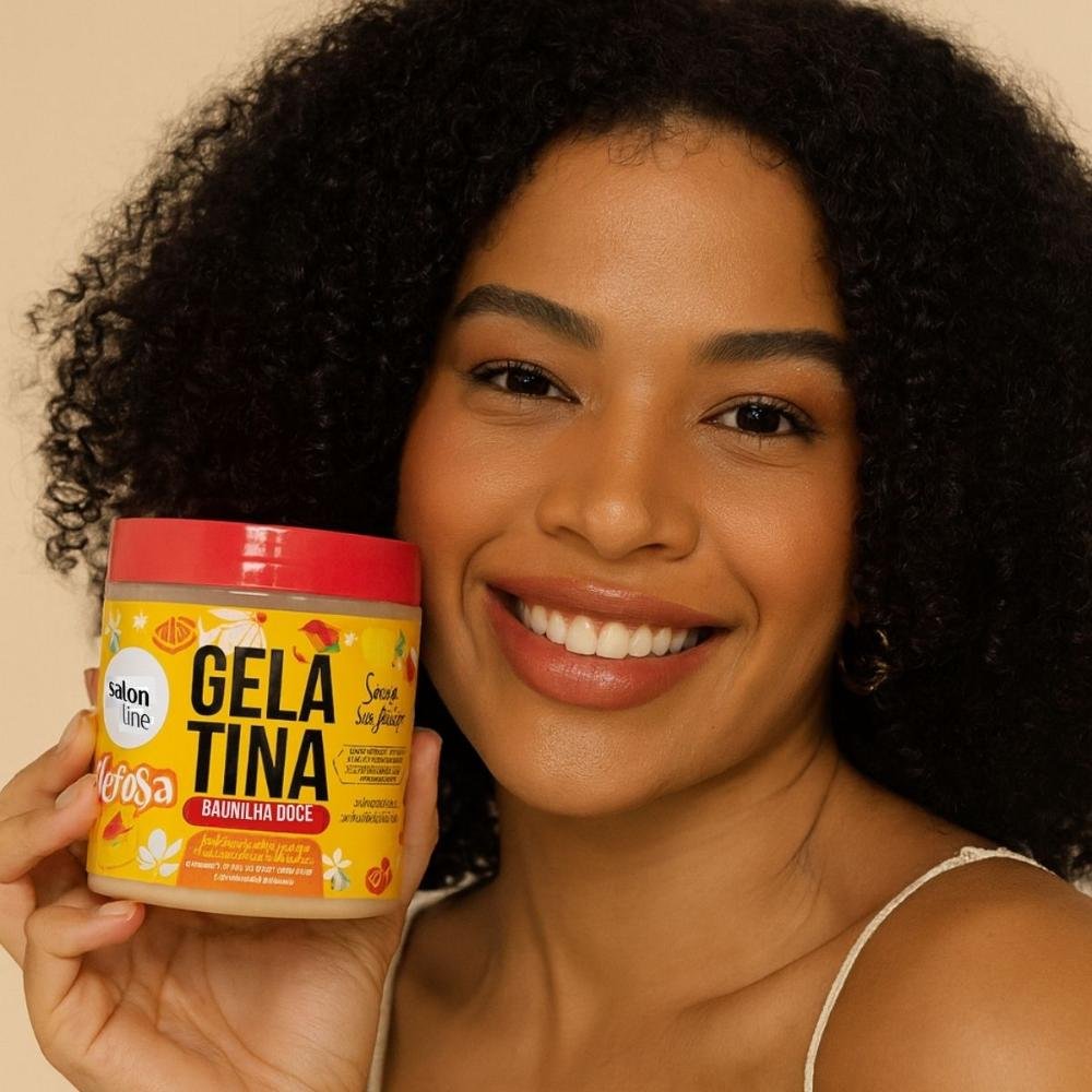 Kit Salon Line Xêrosa Baunilha Doce: Shampoo, Condicionador, Creme Para Pentear 800g e Gelatina Capilar 500g ÚNICO 4