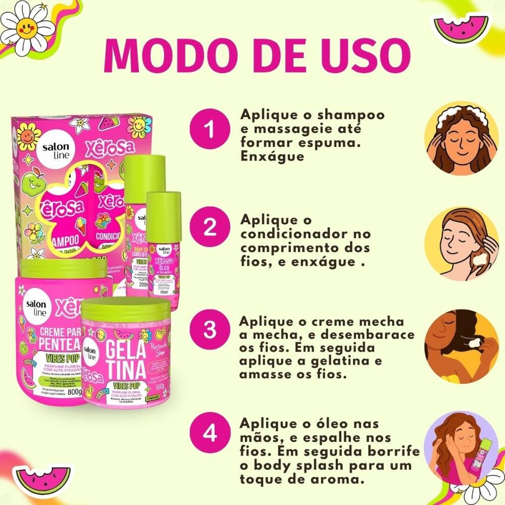 Kit Salon Line Xêrosa Vibes Pop Completo ÚNICO 6