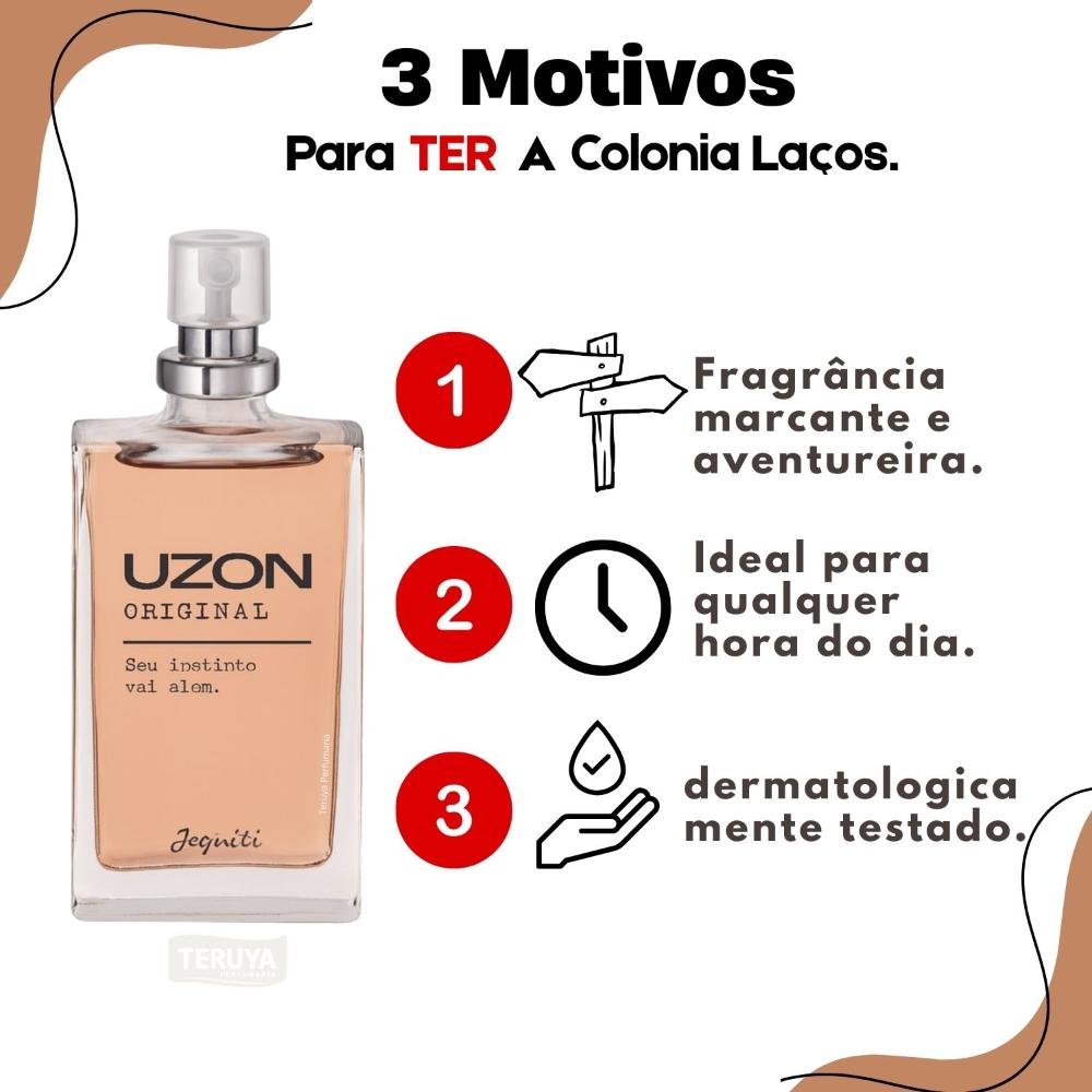 Desodorante Colônia Masculina Jequiti Uzon Original 25ml 25ml 5