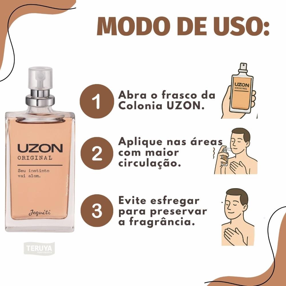 Desodorante Colônia Masculina Jequiti Uzon Original 25ml 25ml 6