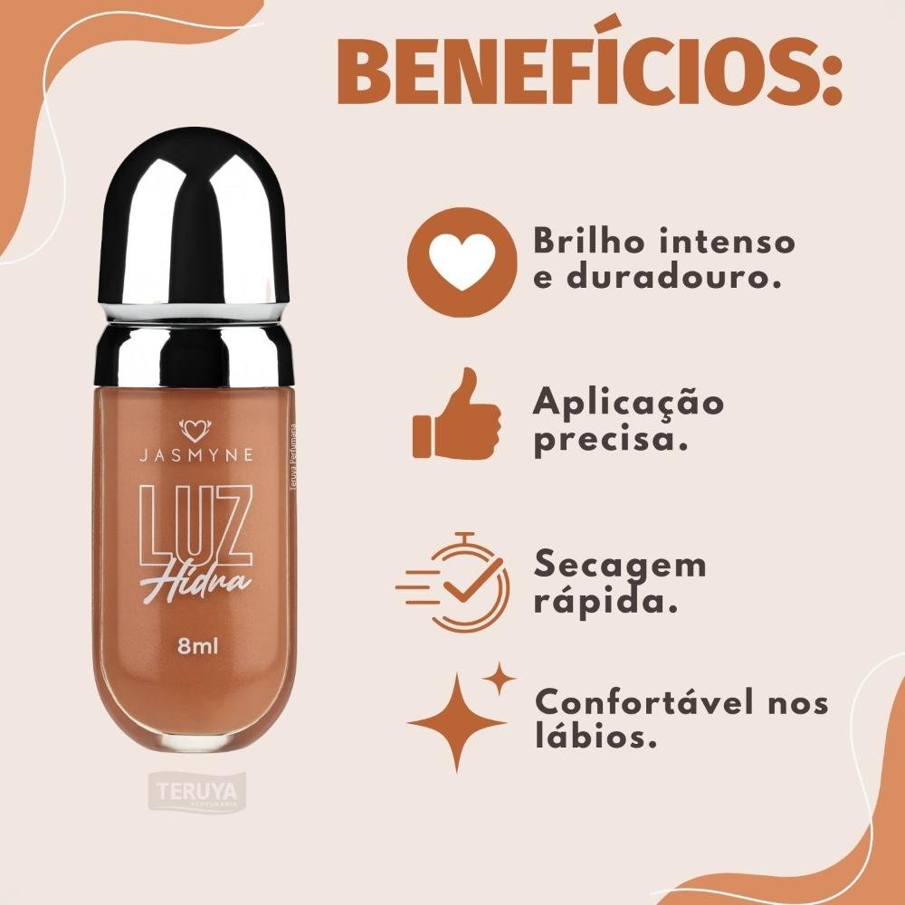 Brilho Labial Jasmyne Luz Hidra Caramelo J0116 Caramelo 2