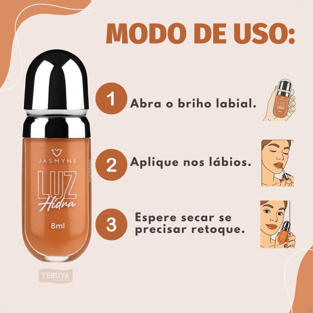 Brilho Labial Jasmyne Luz Hidra Caramelo J0116 Caramelo 6