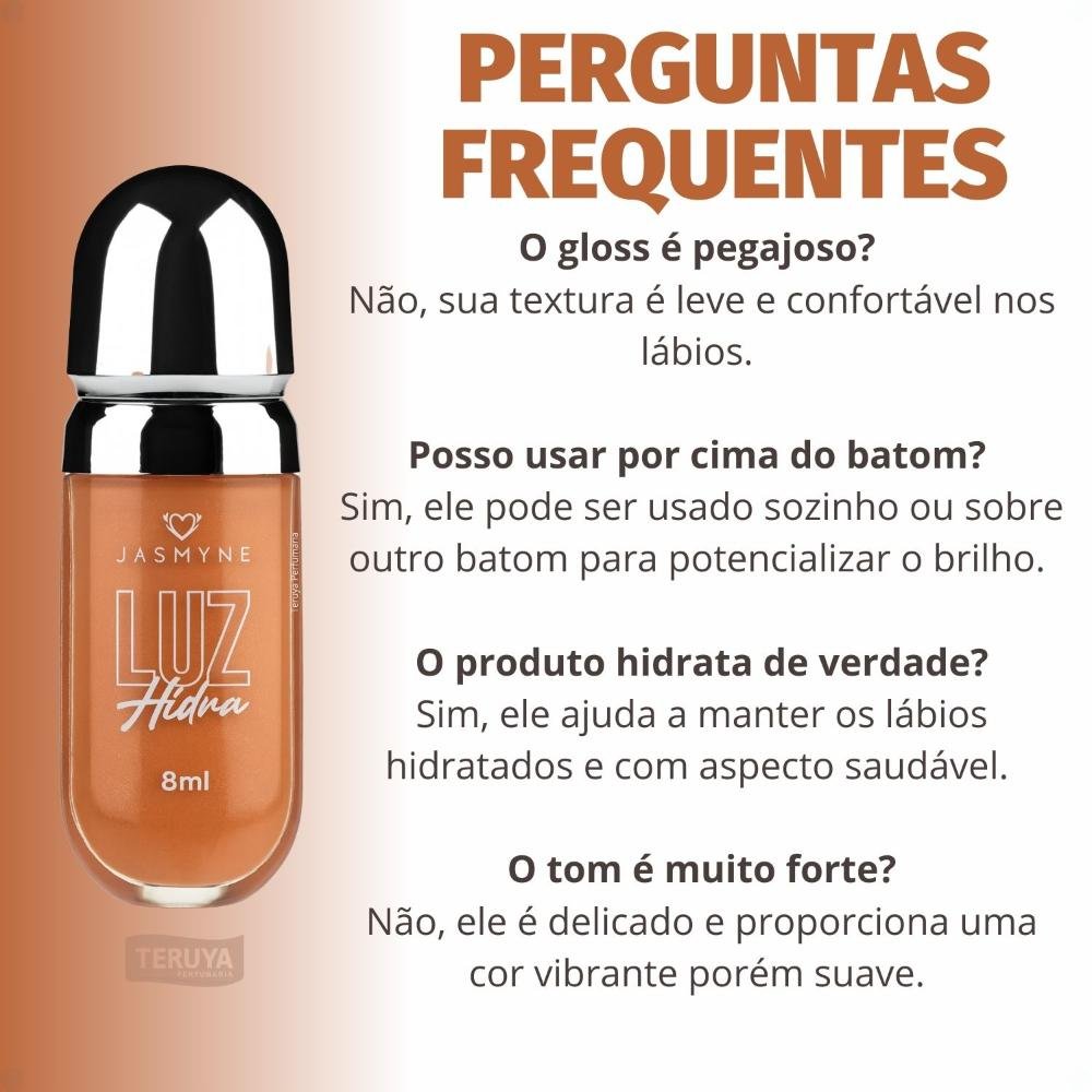 Brilho Labial Jasmyne Luz Hidra Caramelo J0116 Caramelo 7