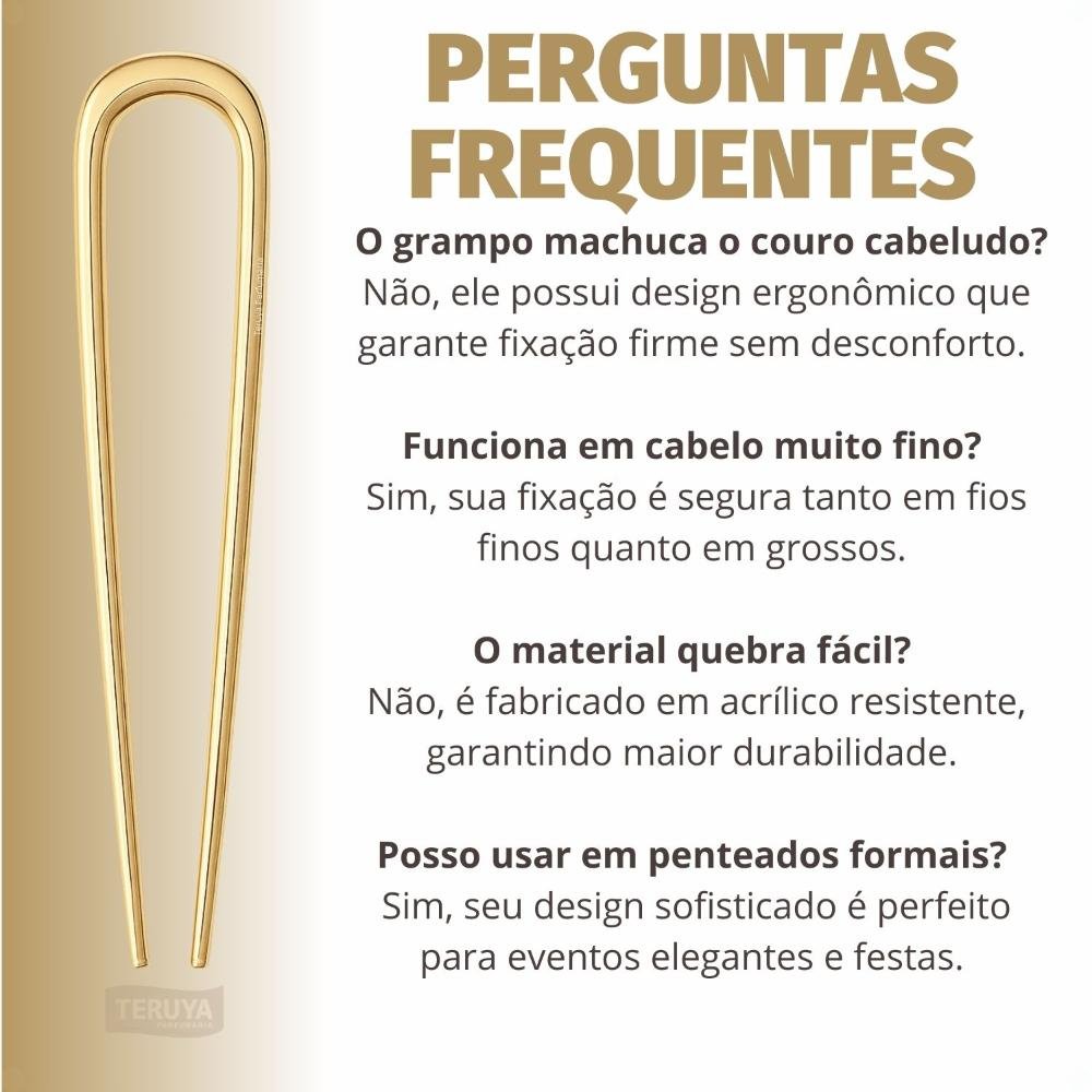 Grampo Francês Proart Dourado PDC60B Dourado 8