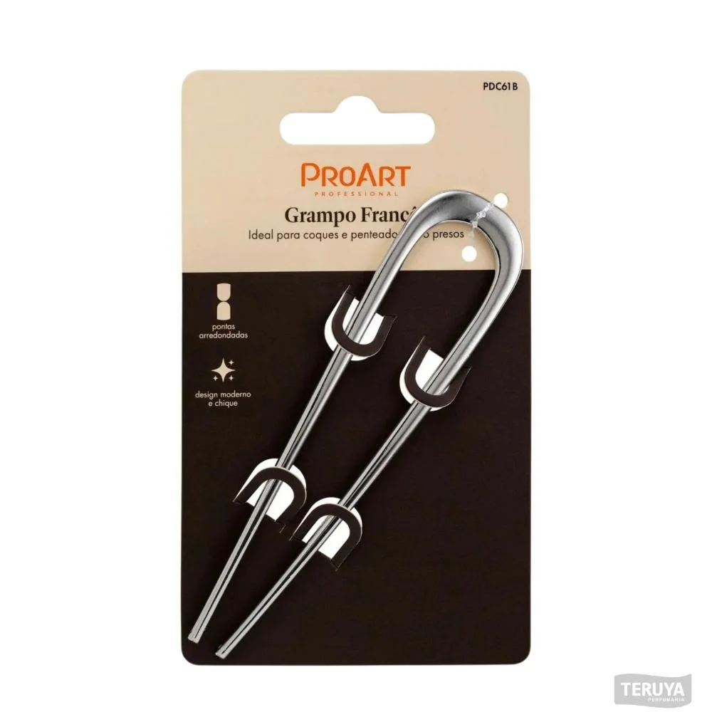 Grampo Francês Proart Prata PDC61B Prata 4