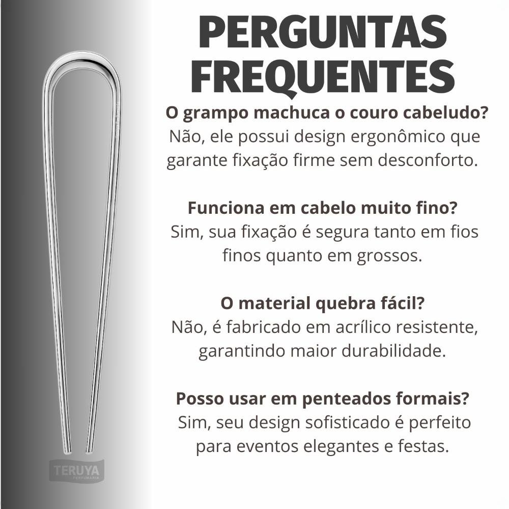 Grampo Francês Proart Prata PDC61B Prata 8