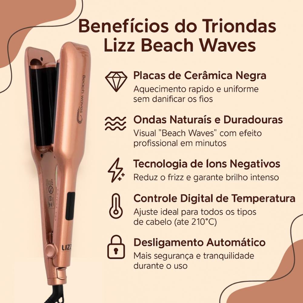 Triondas Lizz Beach Waves Bivolt Bronze 2