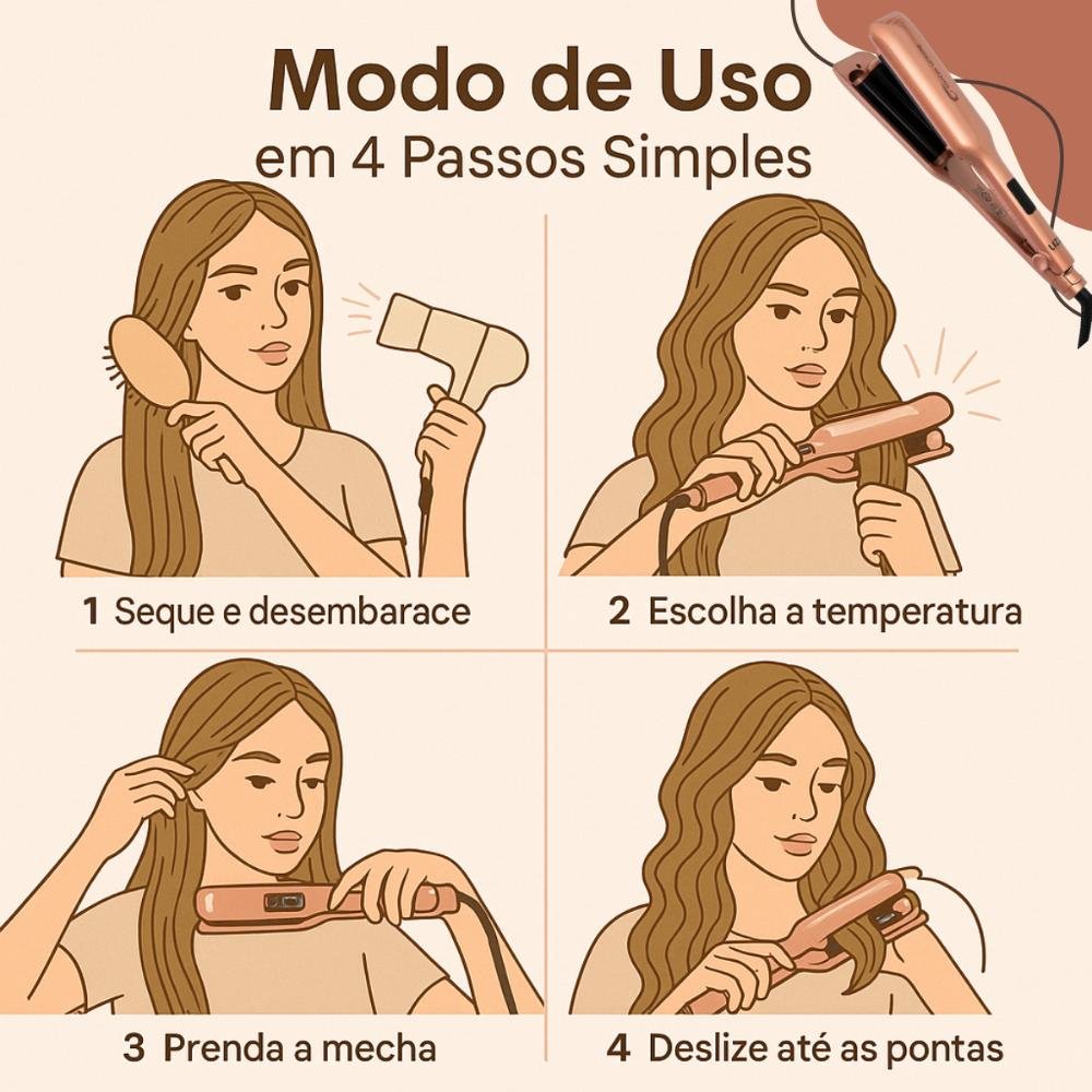 Triondas Lizz Beach Waves Bivolt Bronze 9