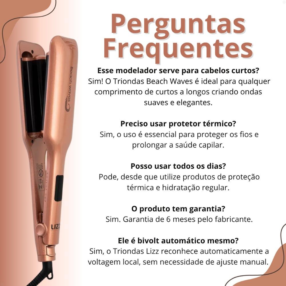 Triondas Lizz Beach Waves Bivolt Bronze 10