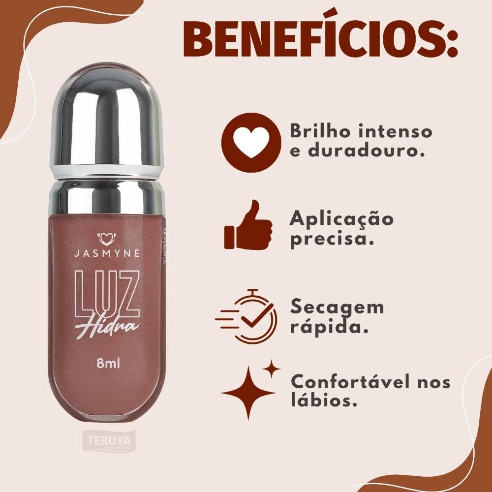 Brilho Labial Jasmyne Luz Hidra  Caramelo Intenso J0116 Caramelo Intenso 2