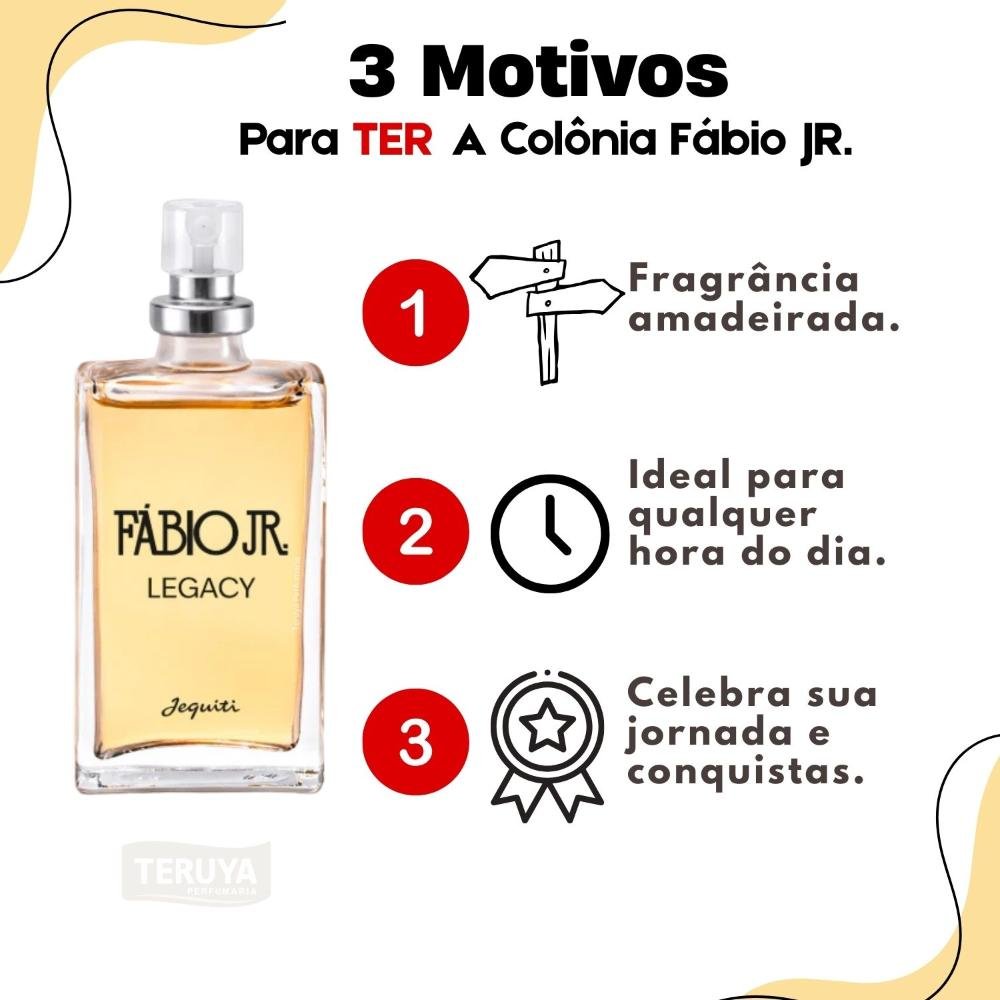 Desodorante Colônia Masculina Jequiti Fábio JR Legacy 25ml 25ml 5