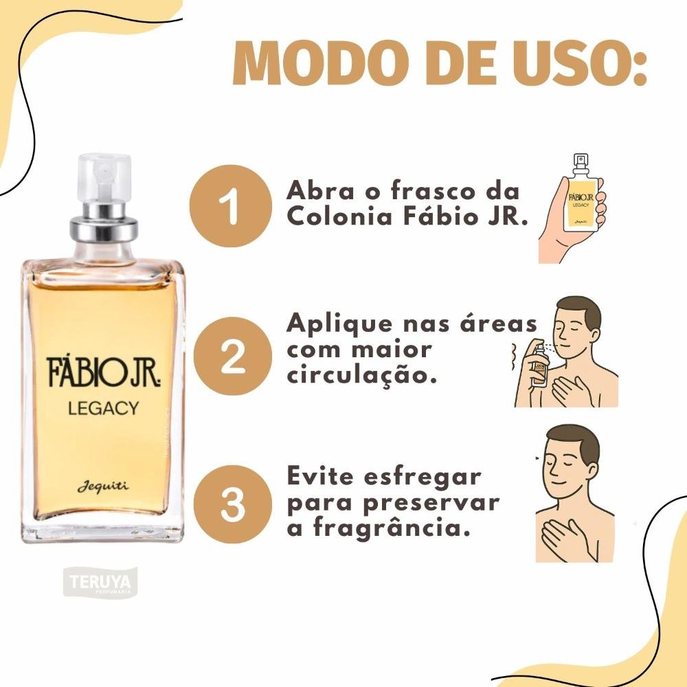 Desodorante Colônia Masculina Jequiti Fábio JR Legacy 25ml 25ml 6