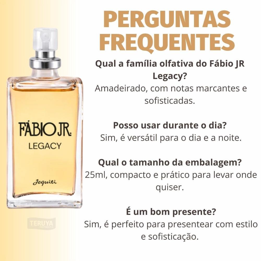 Desodorante Colônia Masculina Jequiti Fábio JR Legacy 25ml 25ml 7