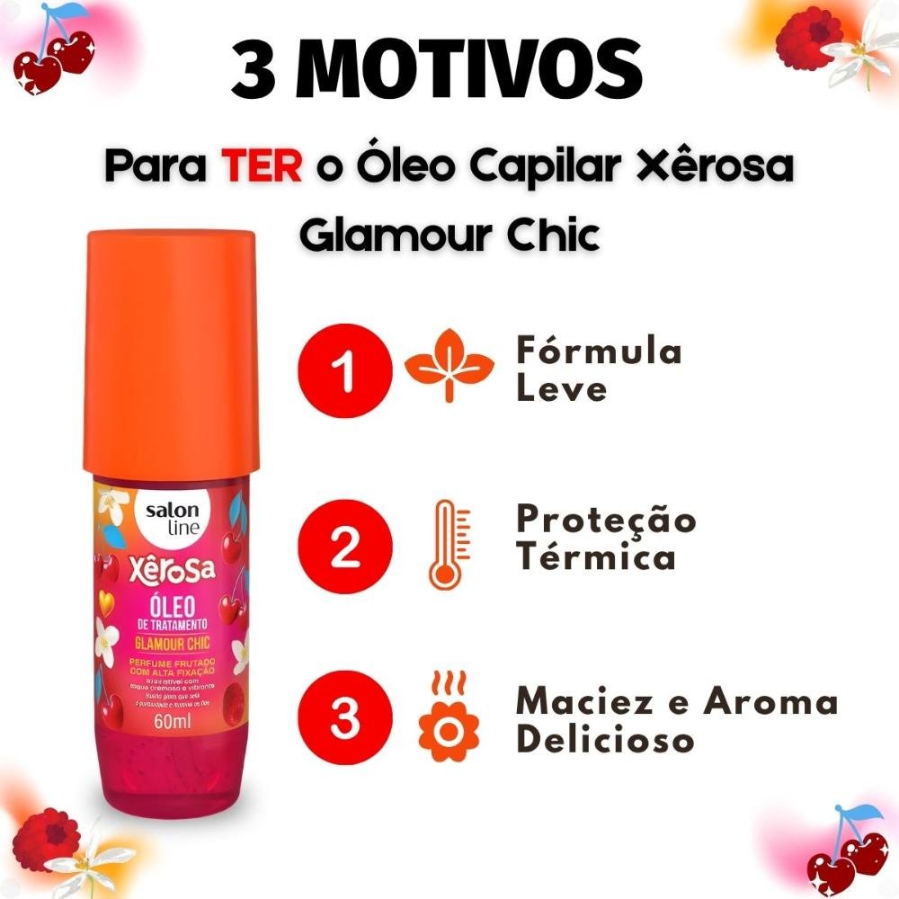 Óleo De Tratamento Capilar Salon Line Xêrosa Glamour Chic 60ml 60ml 4