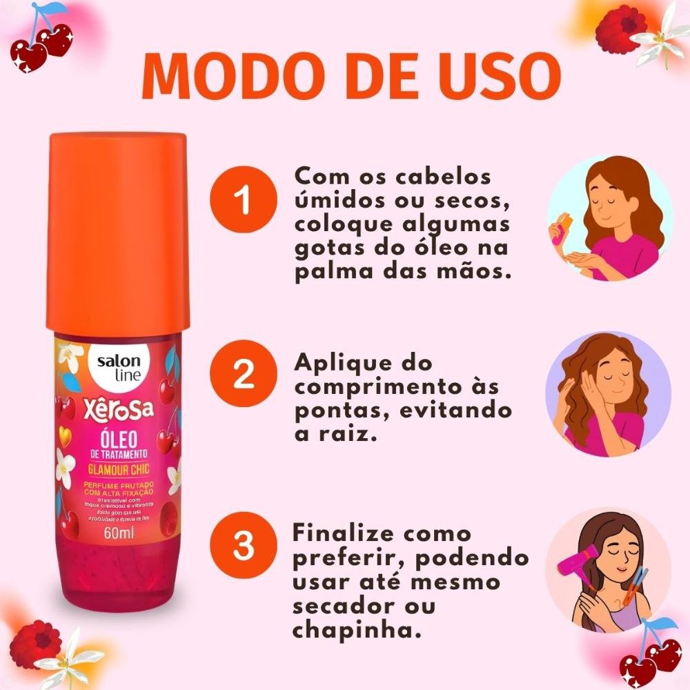 Óleo De Tratamento Capilar Salon Line Xêrosa Glamour Chic 60ml 60ml 5