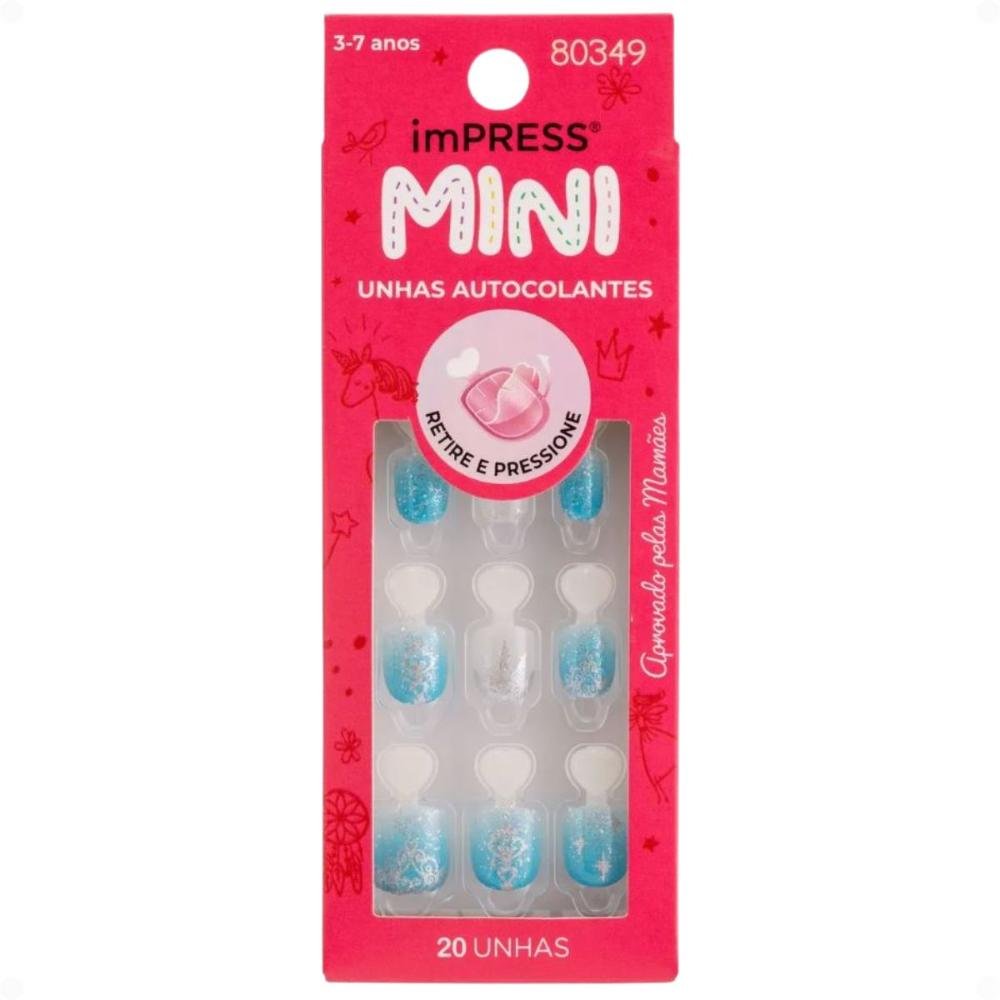 Mini Unhas Autocolantes Infantil Kiss New York Impress Nighttime Imm301b