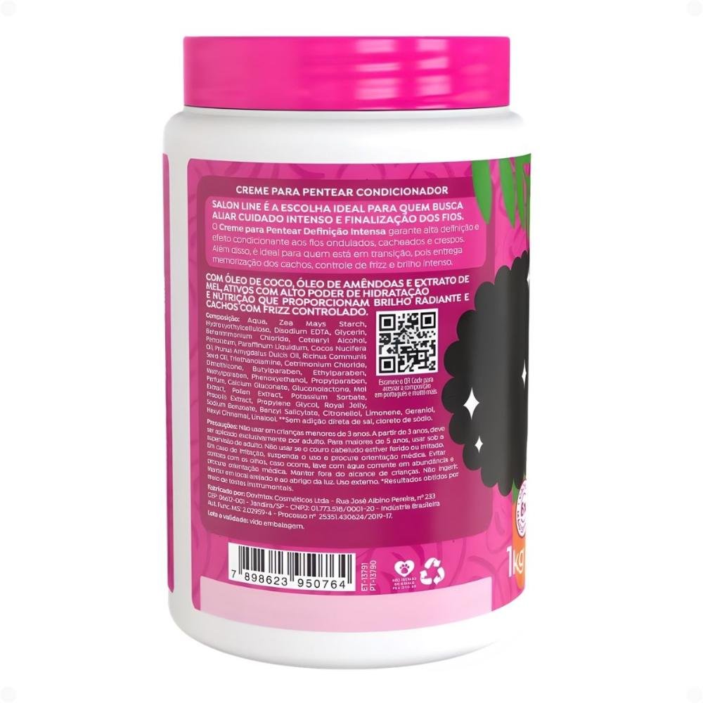 Creme Para Pentear Definição Intensa Salon Line 1kg 1kg 3
