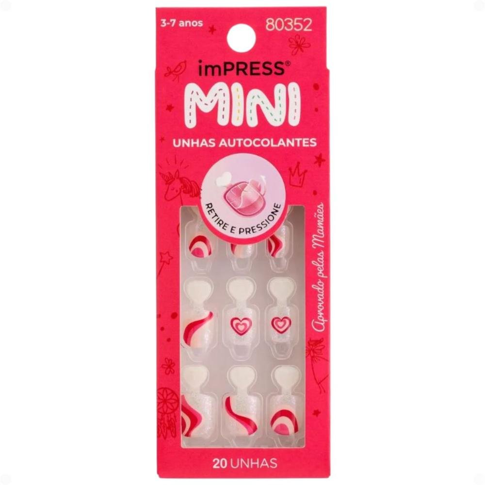 Mini Unhas Autocolantes Infantil Kiss New York Impress Dream Big Imm304b