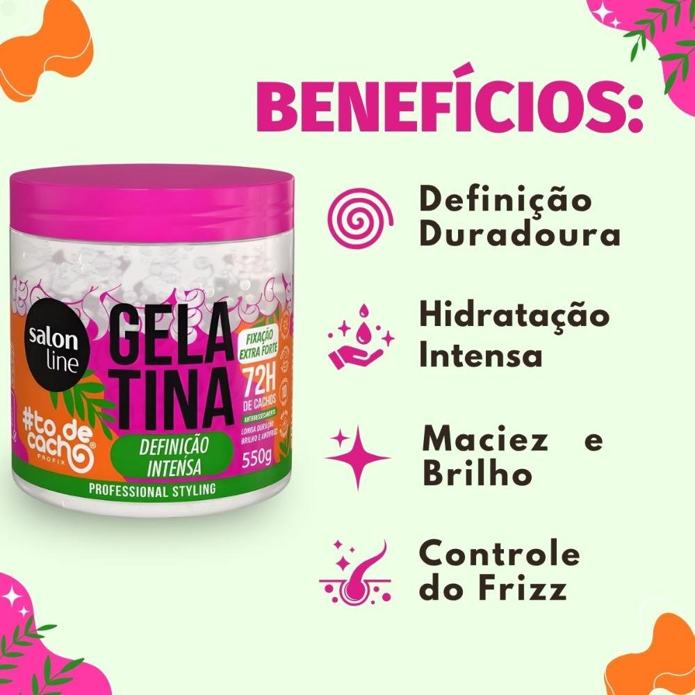 Gelatina Capilar Salon Line #ToDeCacho Definição Intensa 550g 550g 2