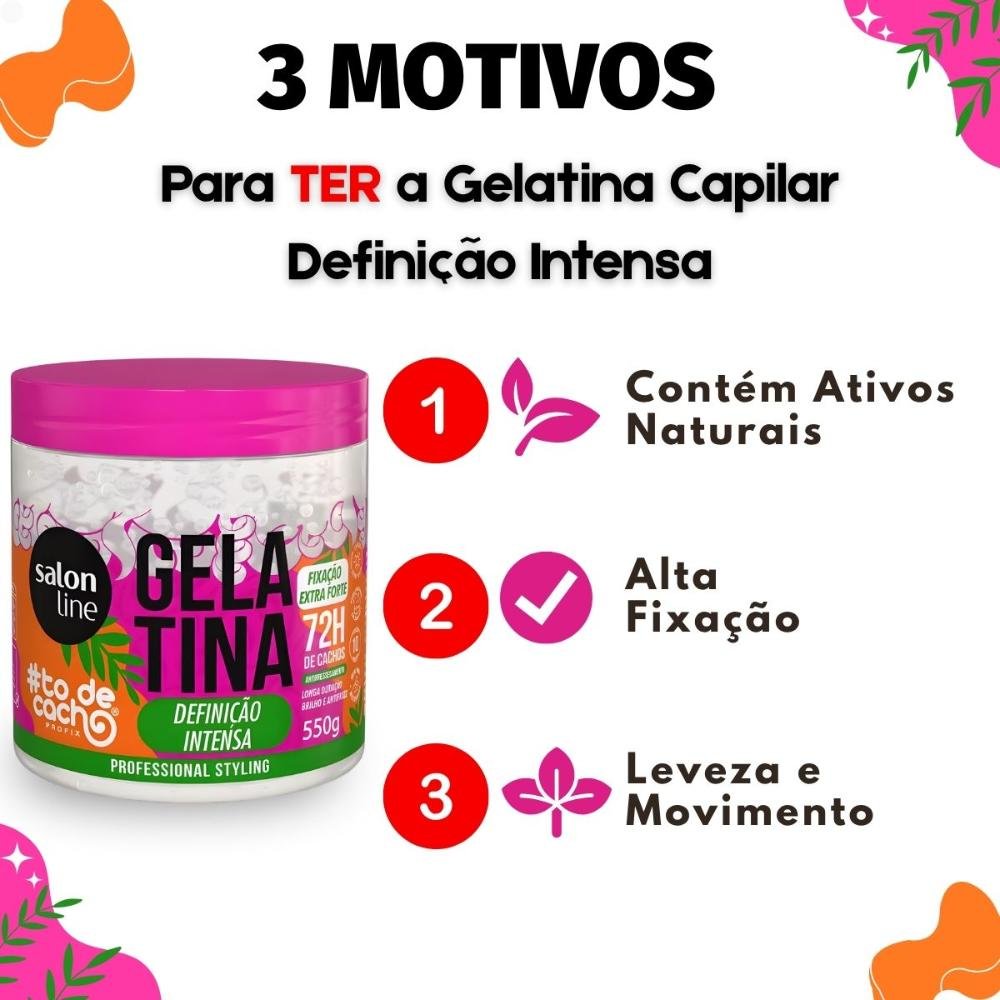 Gelatina Capilar Salon Line #ToDeCacho Definição Intensa 550g 550g 5