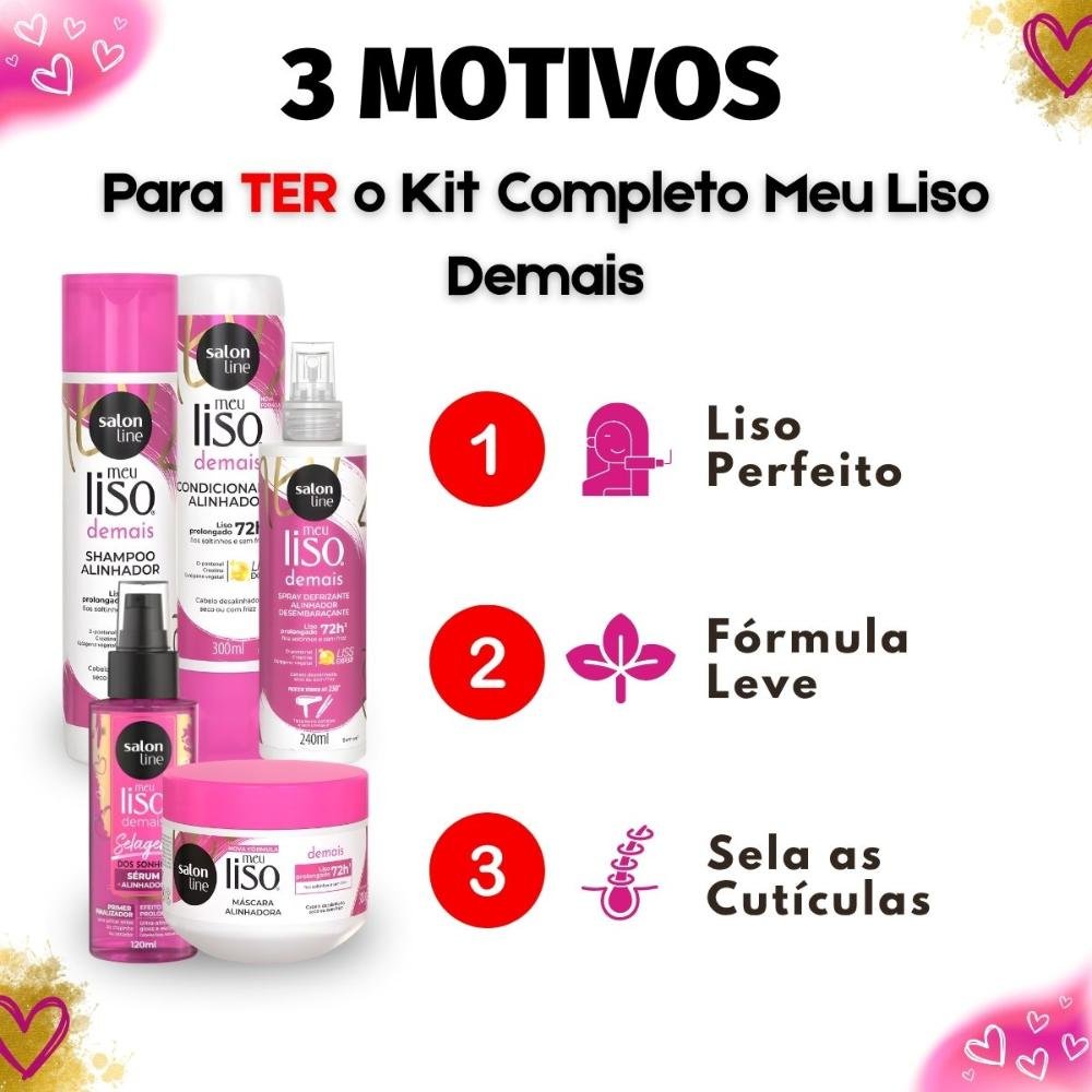 Kit Salon Line Meu Liso Demais Completo ÚNICO 5