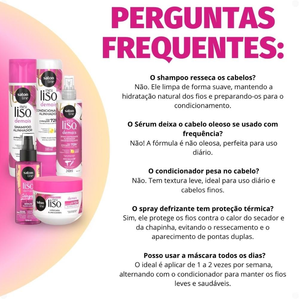 Kit Salon Line Meu Liso Demais Completo ÚNICO 7