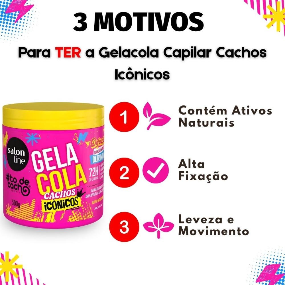 Gelacola Capilar Salon Line Cachos Icônicos #ToDeCacho 500g 500g 5