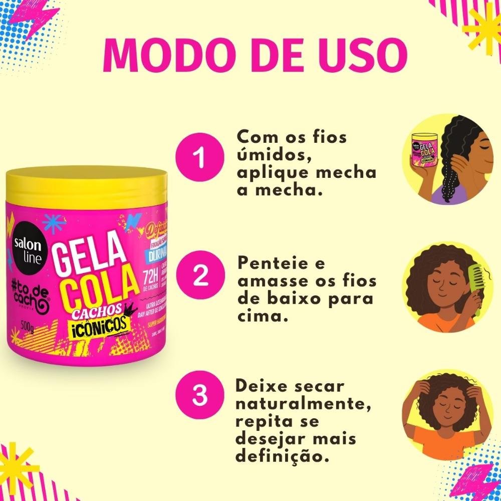 Gelacola Capilar Salon Line Cachos Icônicos #ToDeCacho 500g 500g 6