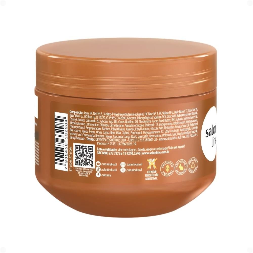 Máscara Matizadora Salon Line Meu Liso Chocolate 300g 300g 3