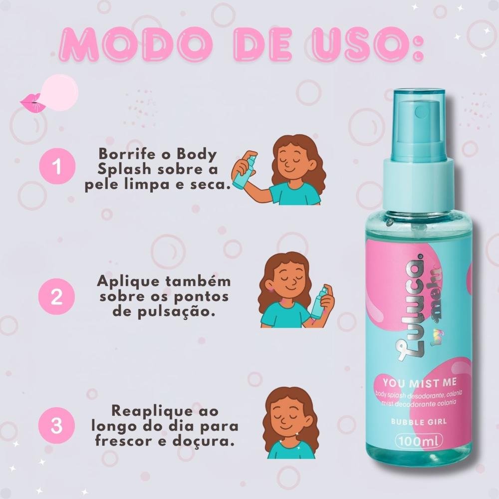 Body Splash Luluca By Melu You Mist Me Bubble Girl 100ml Rr-b5300-3 100ml 5