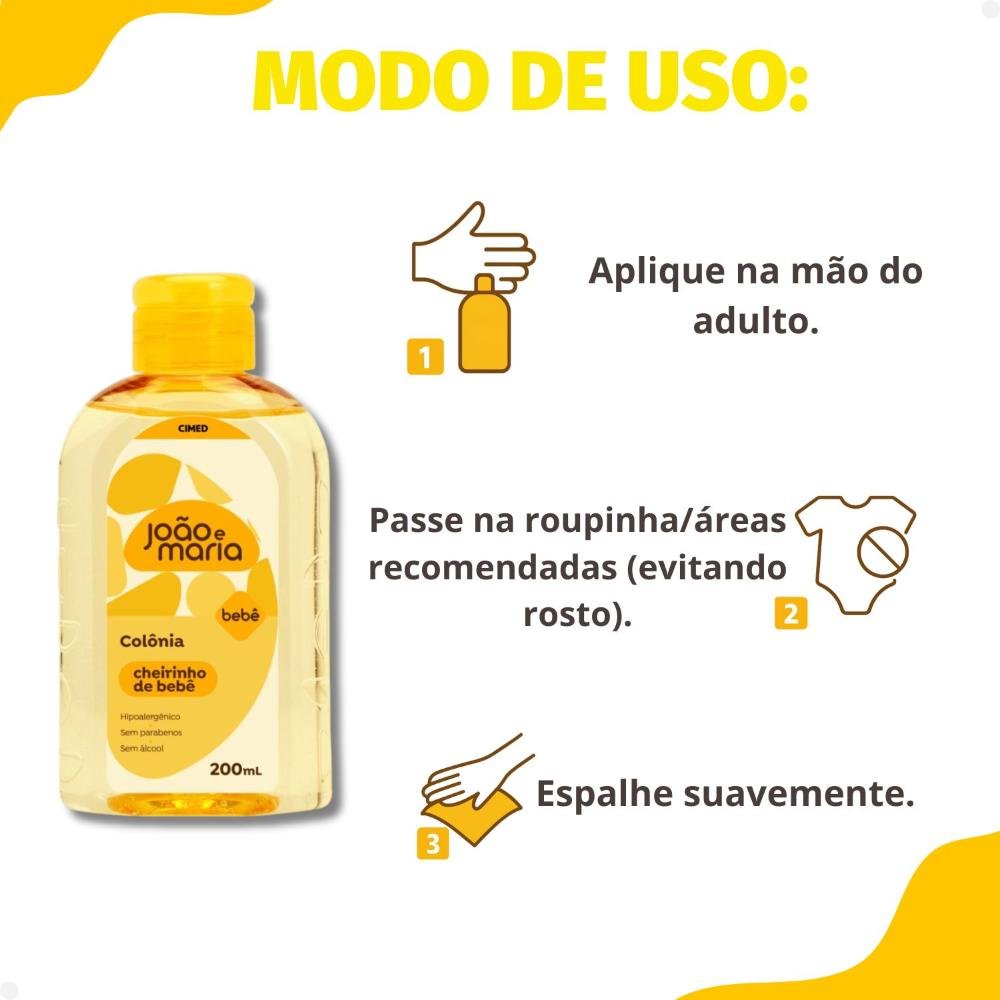 Colônia Cimed João e Maria Cheirinho de Bebê 200ml 200ml 10