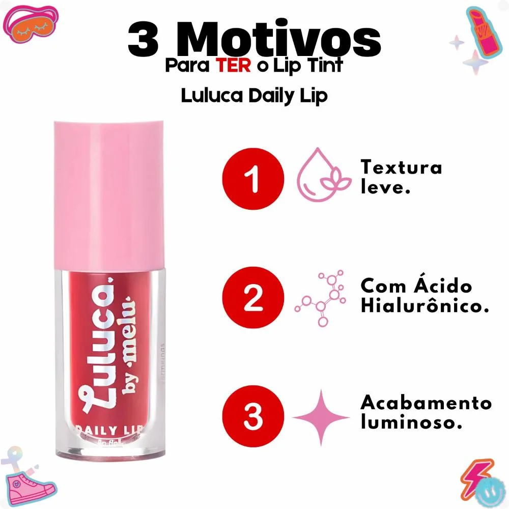 Lip Tint Luluca By Melu Daily Lip Sweet Rosy Rr-l6604-3 ÚNICO 5