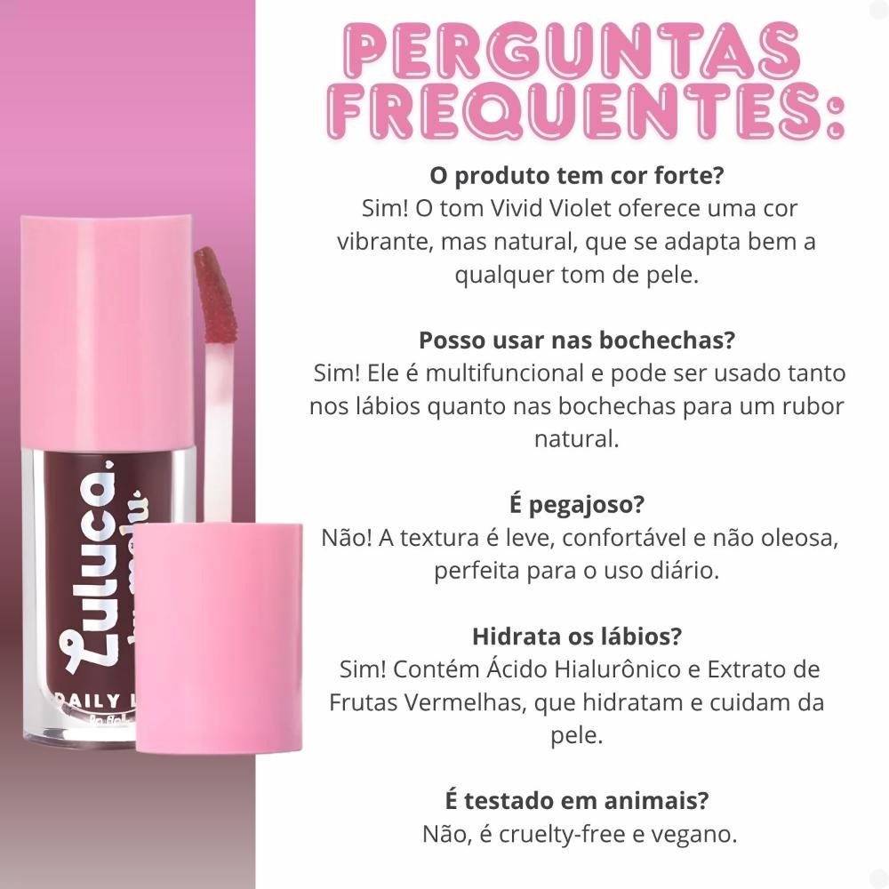 Lip Tint Luluca By Melu Daily Lip Vivid Violet Rr-l6604-1 ÚNICO 7