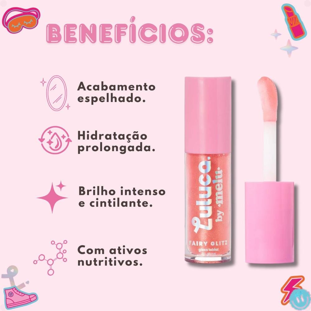Gloss Labial Luluca By Melu Fairy Glitz Rr-l6411 ÚNICO 2