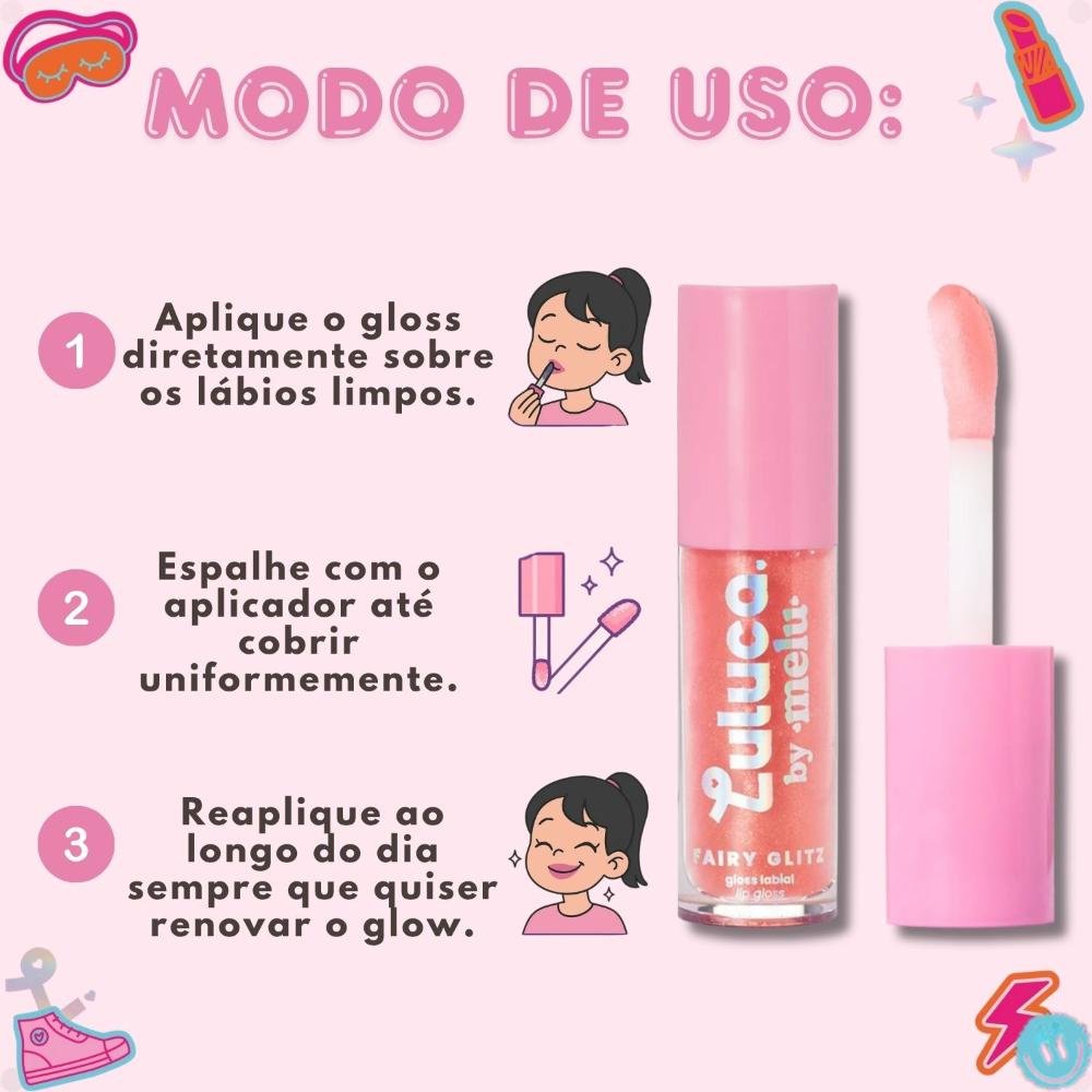 Gloss Labial Luluca By Melu Fairy Glitz Rr-l6411 ÚNICO 8