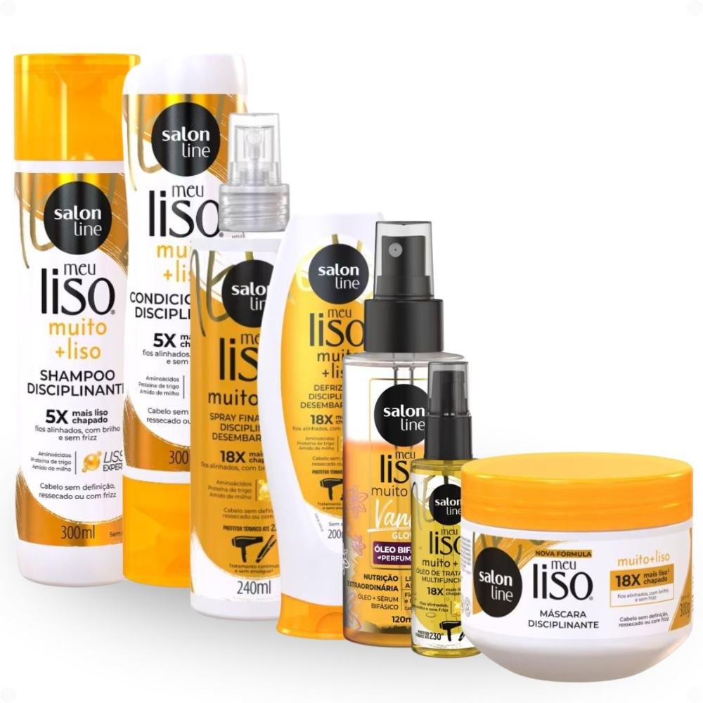 Kit Salon Line Meu Liso Muito + Liso Completo ÚNICO 7